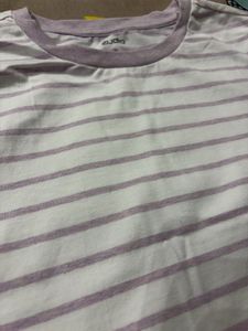 Zudio Striped Cropped T-Shirt