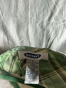 Green Plaid Spaghetti Strap Top