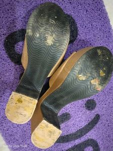 Gold Glitter Flats for women size 36