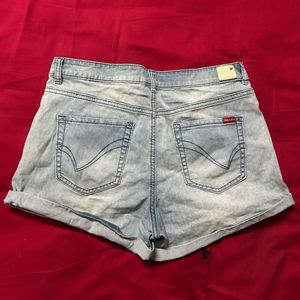 Floral Denim Shorts