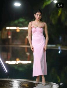 Elegant Pink Midi Dress (new Without tag)