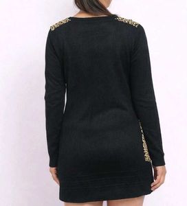 Chic Leopard Print Cowl Neck Top