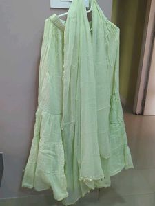 Embellished Lime Green Kurta Set