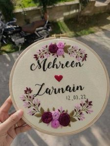 Personalized Wedding Hoop Art