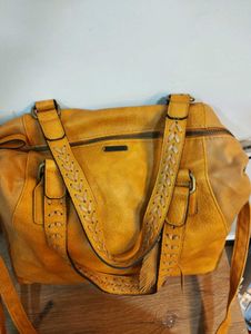 Mustard Yellow Shoulder Bag with Tassels💥