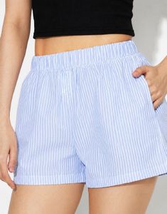 Blue Stripe Lounge Shorts