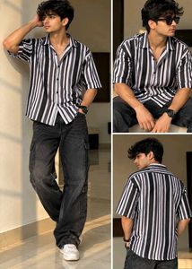 Men's Striped Oversized Shirt