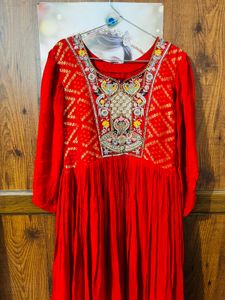 pure chiffon red gown