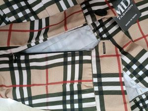 New Plaid Pleated Mini Skirt