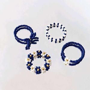 Set of 4 Beaded Rings