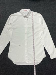 Men's White Embroidered Bee Shirt