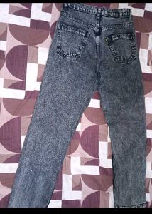 Stylish Wide Leg Acid Wash Jeans