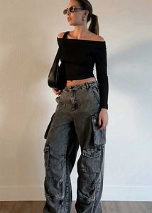 Grey Cargo Pants