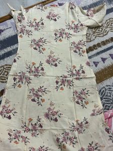 Fusion Cream Kurta for women