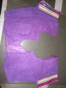 Purple &amp; Pink Embroidered Blouse