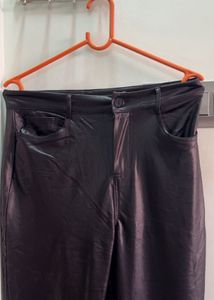 Black Faux Leather Pants