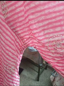 Elegant Pink Striped Kurta