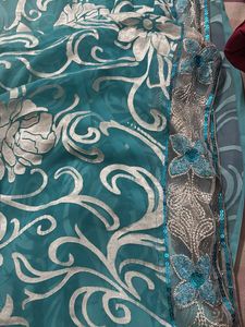 Blue/ silver Festive Saree