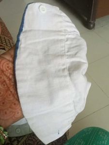 Boy's white collar short kurta style shirt