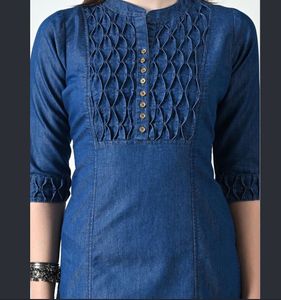 Stylish Blue Denim Kurta