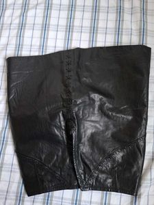 Black Faux Leather Mini Skirt