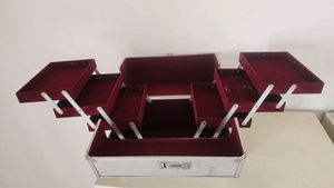 Silver Makeup Train Case