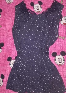 Y2k polka dot lace top