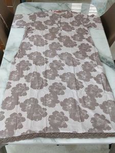 Elegant Floral Print Kurta and Palazzo Set