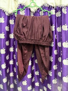 Maroon Coord set with Floral Embellishments