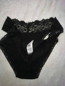 Black Lace Trim Panties