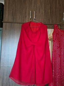 Red Sequined Kurta