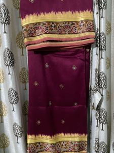 Elegant Maroon  Saree