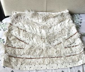 Boho Fringe Mini Skirt