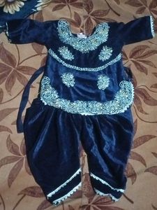 Festive Velvet Ethnic Dress