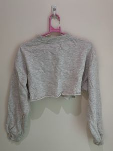 H&amp;M Grey Sacramento Cropped Sweatshirt