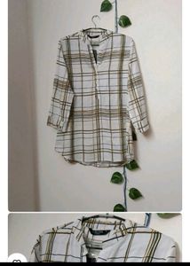 White Floral Printed Kurti / Bust 42,44