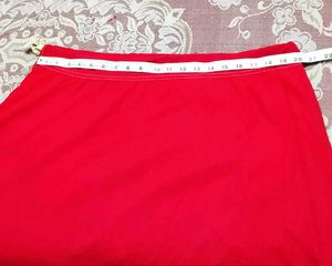 Vibrant Red Embroidered घेरेदार peticot