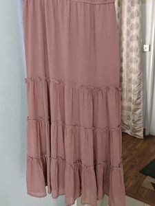 Chic Pink Sleeveless Maxi Dress