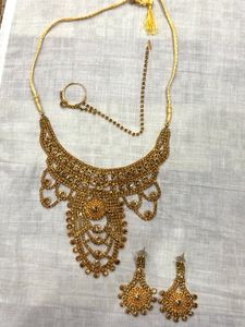 Golden Indian Bridal Jewellery Set