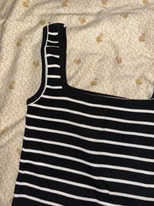 Striped Square Neck Tank Top