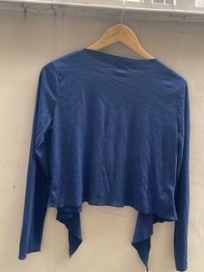 Blue Open Front Cardigan