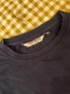 Navy Blue Graphic Print T-Shirt