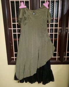 Olive Green Ethnic Gown 💚