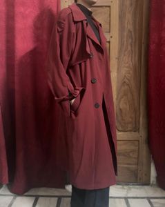 Burgundy Trench Coat