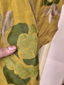 Yellow Embroidered Tunic Top with pant
