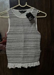 Cute White sleeveless top