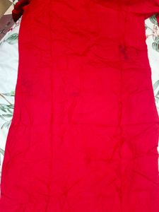 Red Embroidered Kurta Set