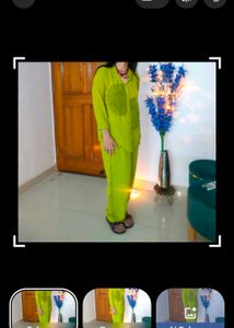 Vibrant Green Co-ord  Set with Elegant Embroidery