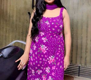 Vibrant Floral Print Kurta Set