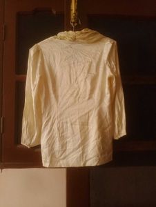 Chic Cream V-Neck Tunic